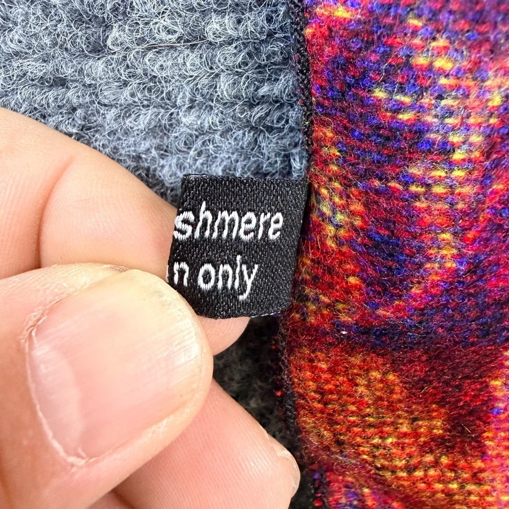 Shawl Neck Scarf‎ Womens Multicolor Paisley Pashmina Cashmere Fringe Hem Boho